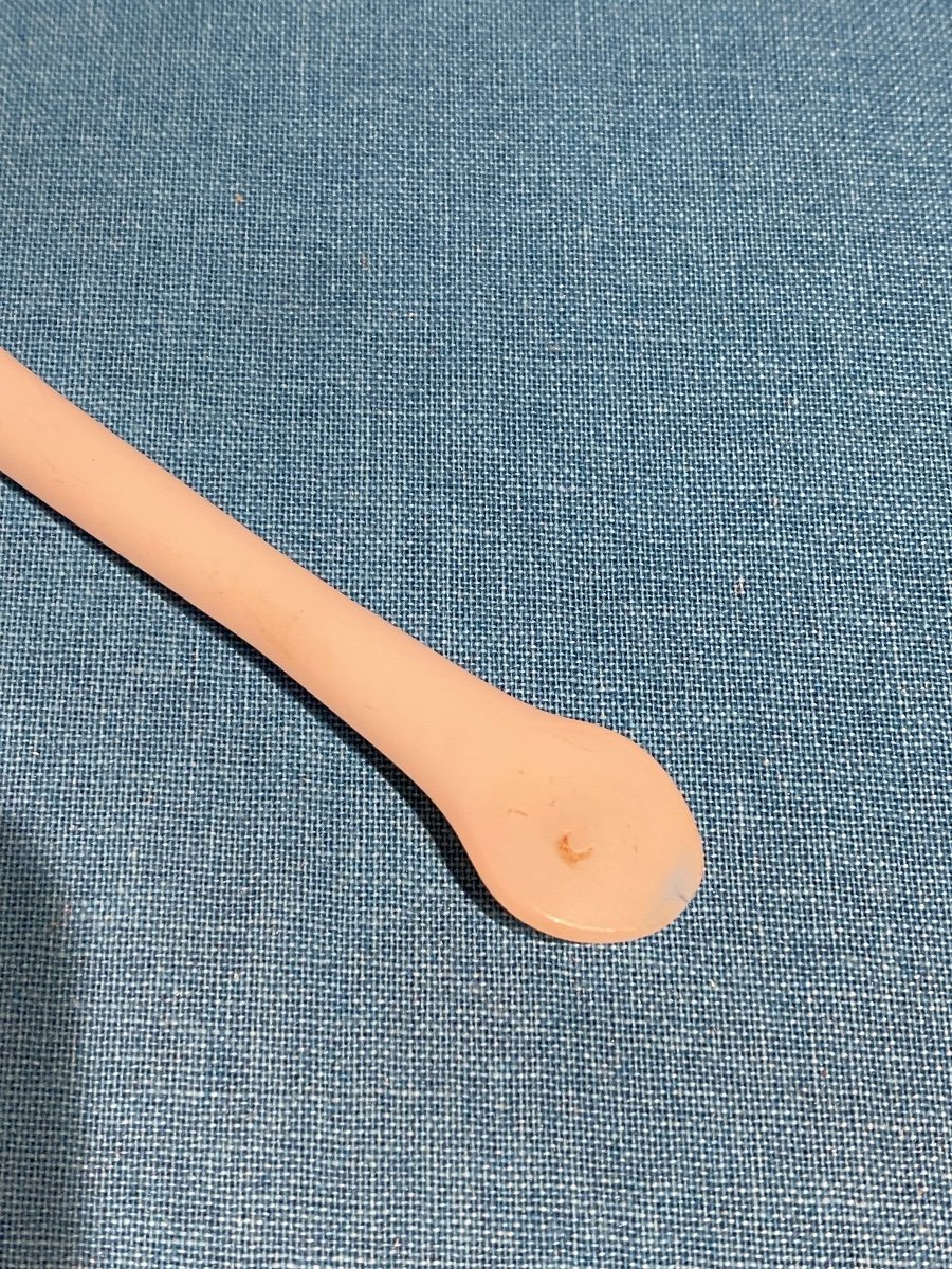 Rare Mustard Spoon In Opaline Eighteenth Time.-photo-4