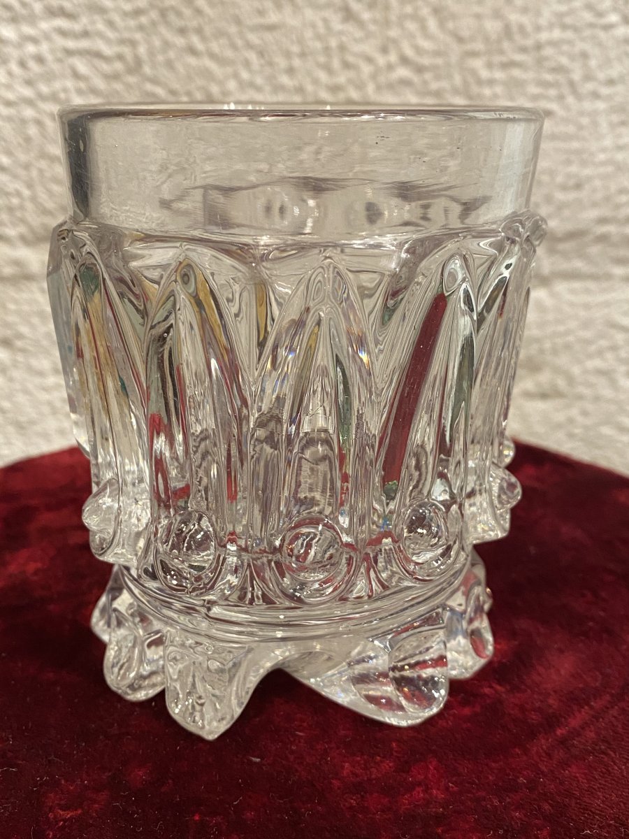 Gobelet  ou Verre En Cristal  à Inclusions Cristallo- Cerame Baccarat XIXeme époque Charles X.-photo-8