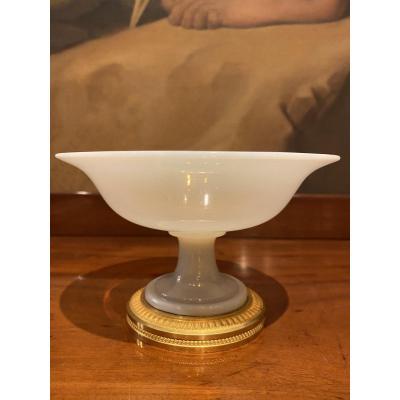 Important Baguier Cup In Soapy Opaline And Bronze XIXth Charles X Period.