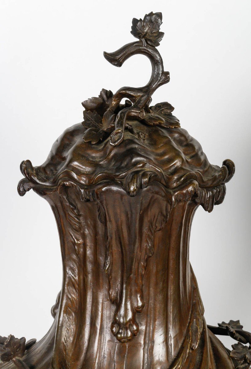 Pair Of Louis XV Bronze Cassolettes-photo-2