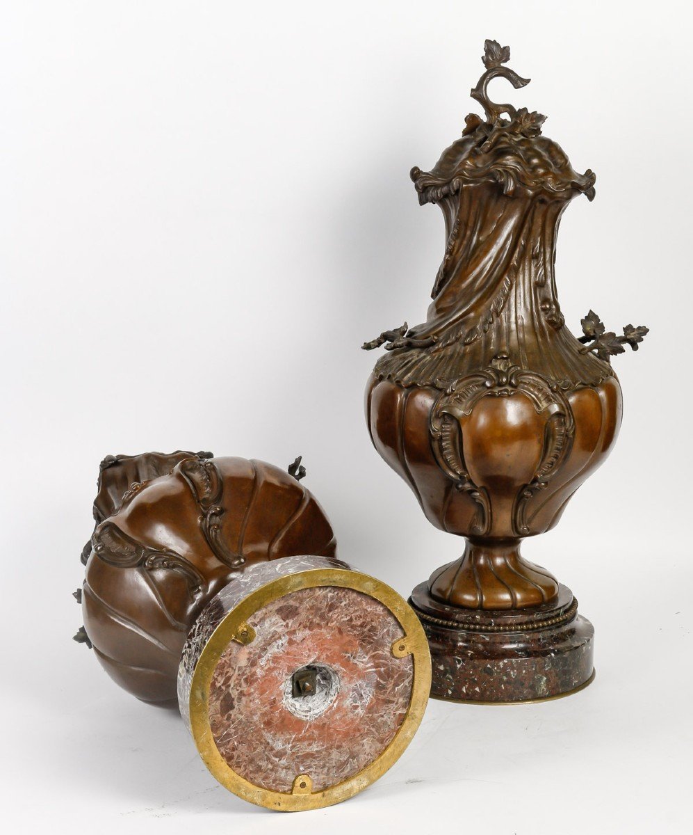 Pair Of Louis XV Bronze Cassolettes-photo-4