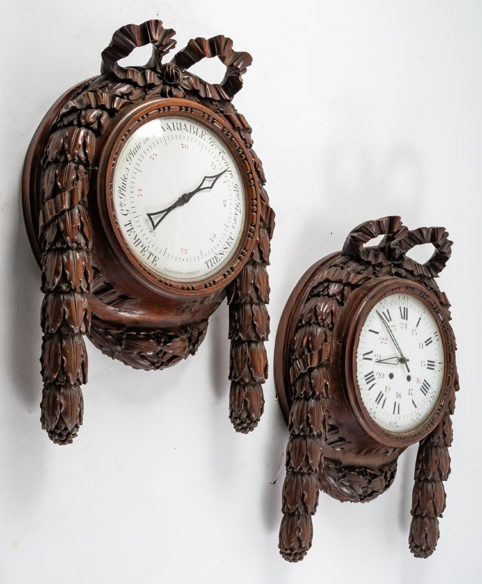 Pair Of Cartel Barometer/clock-photo-2