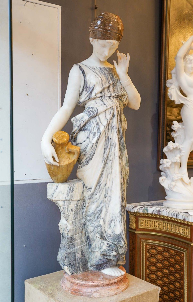 Very Important Orientalist Marble Sculpture-photo-1