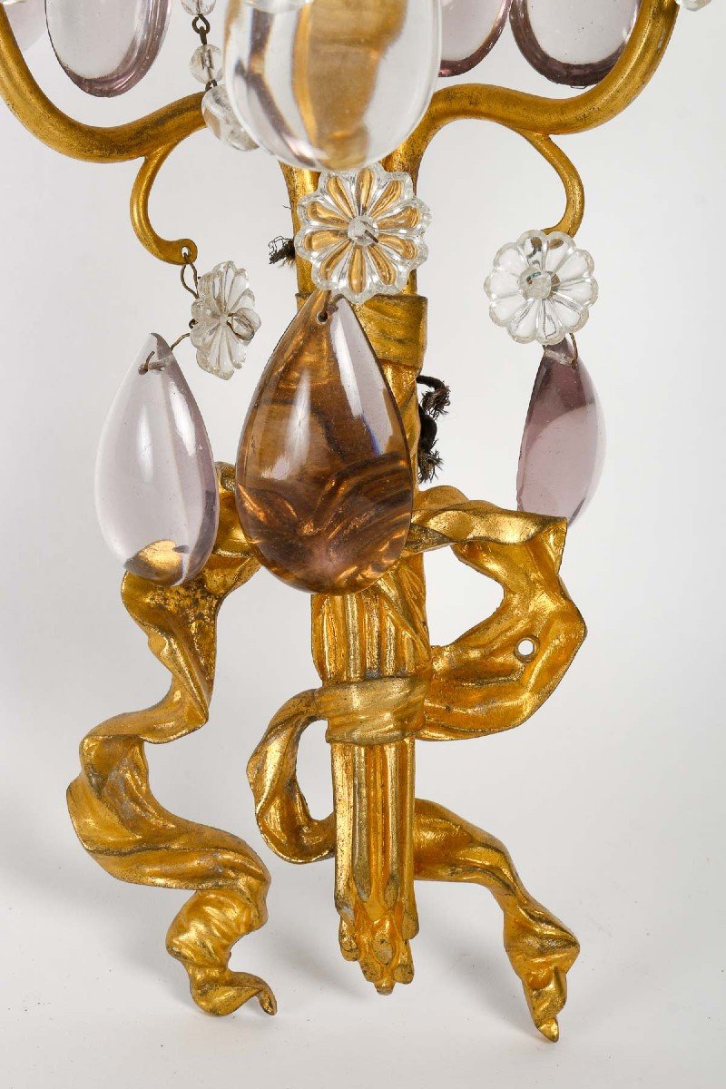 Pair Of Louis 16 Style Sconces From Maison Bagues-photo-2