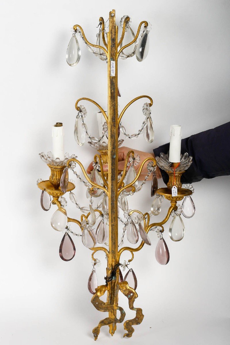 Pair Of Louis 16 Style Sconces From Maison Bagues-photo-4