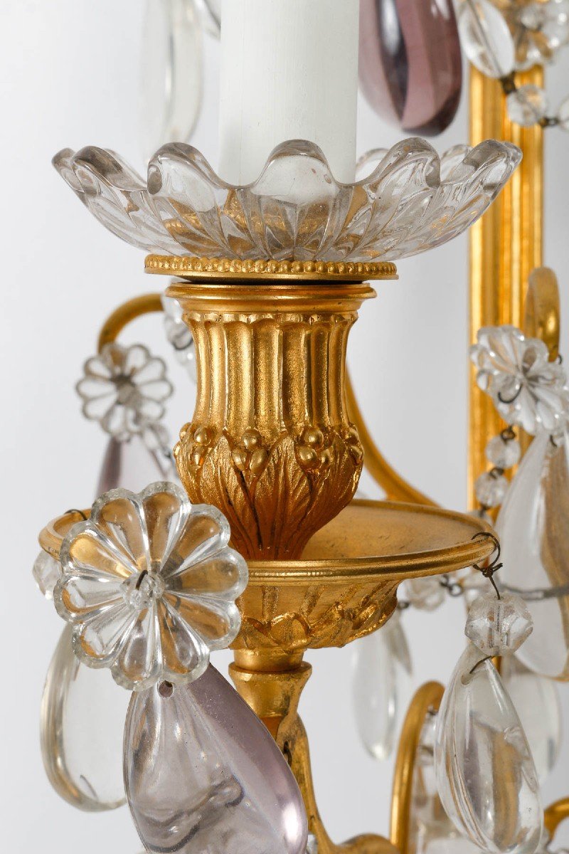 Pair Of Louis 16 Style Sconces From Maison Bagues-photo-3