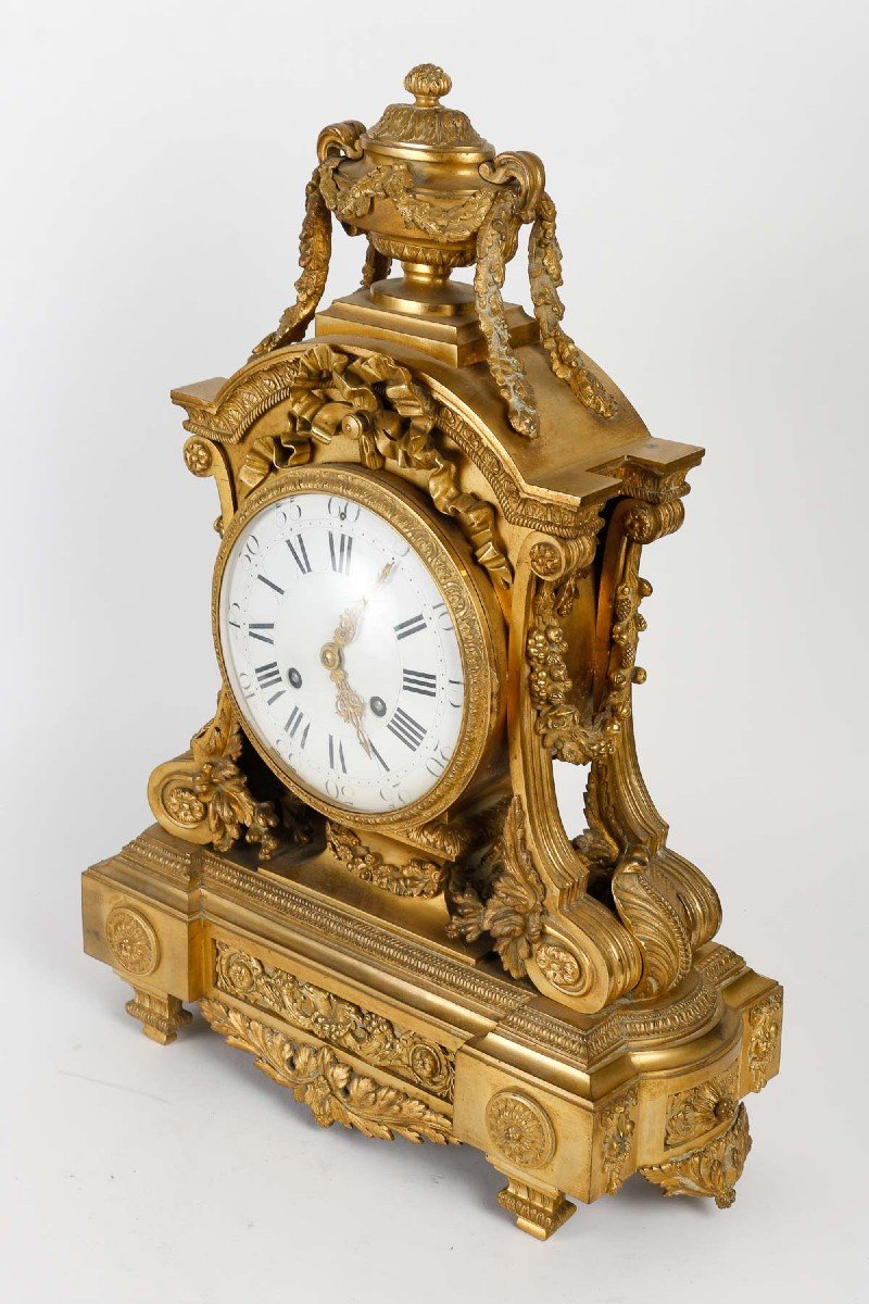 Louis XVI Style Clock, 19th Century-photo-2