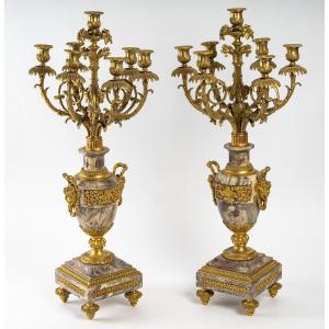 Paire De Cadelabres de style Louis XVI