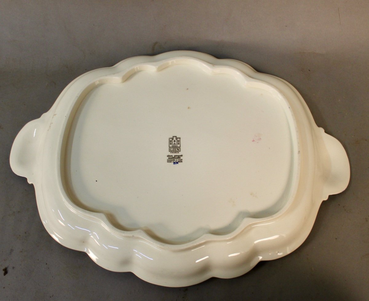 Large Scalloped Gien Dish-photo-3