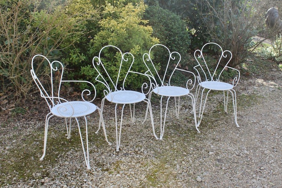 Suite Of 4 Garden Armchairs-photo-2