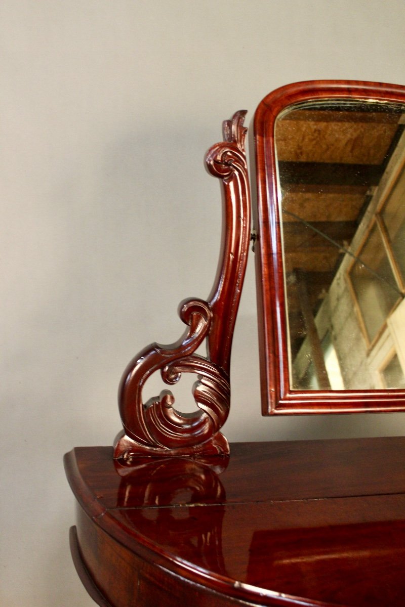 Half Moon Mahogany Dressing Table-photo-5