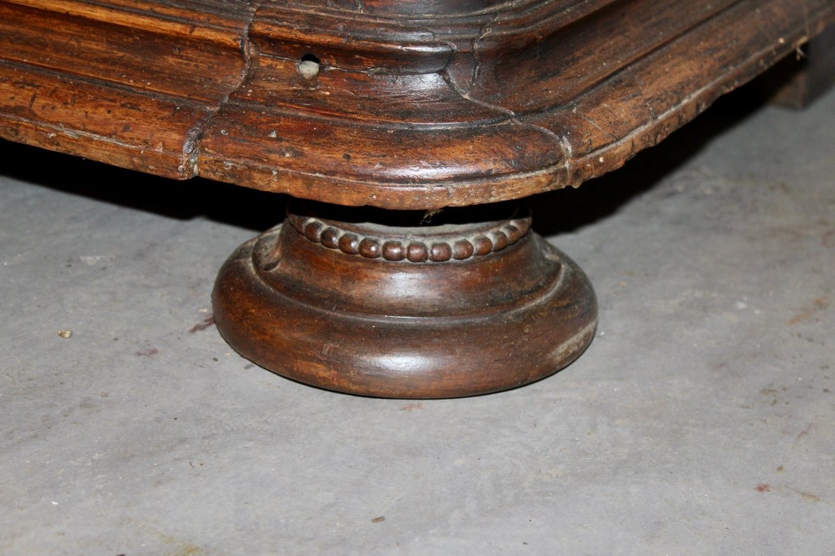 18th Century Walnut Wardrobe With Gendarme Hat-photo-2