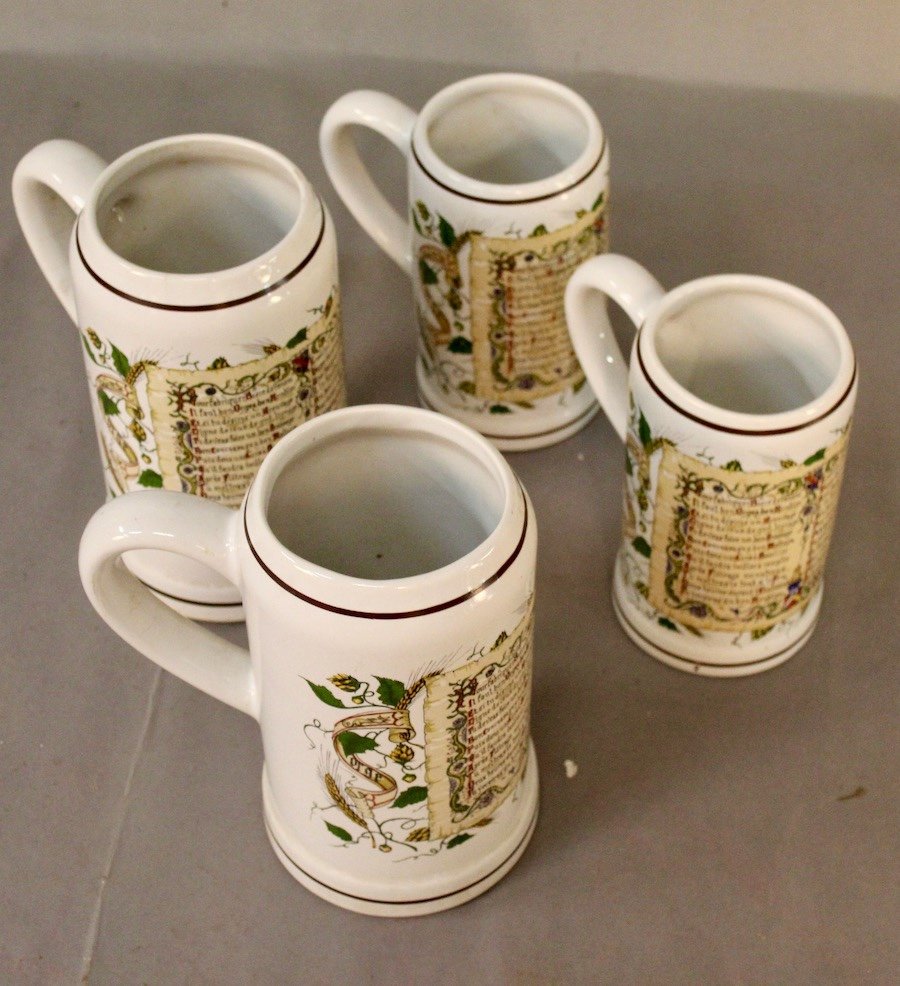 Series Of 4 Mugs With Beer Recipe H Chassagnac-photo-1