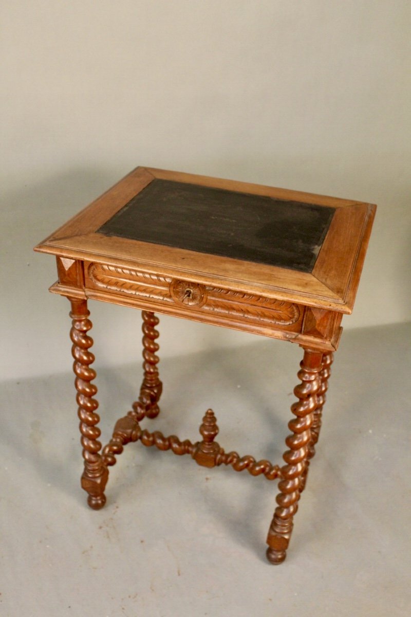 Small Louis XIII Style Table With Turned Legs-photo-2