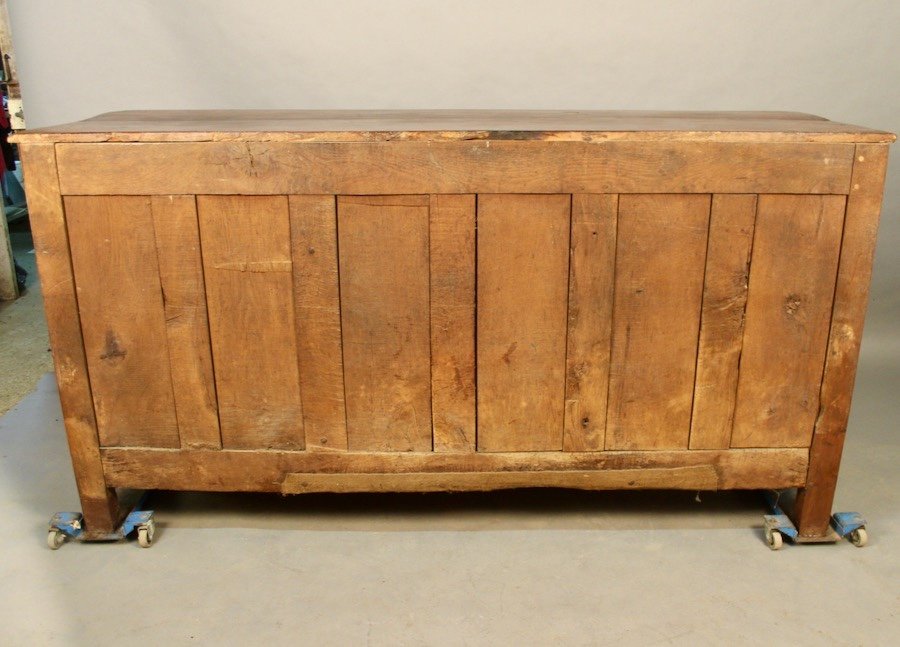 Lyonnaise Sideboard In Walnut With 3 Doors XVIIIth-photo-4