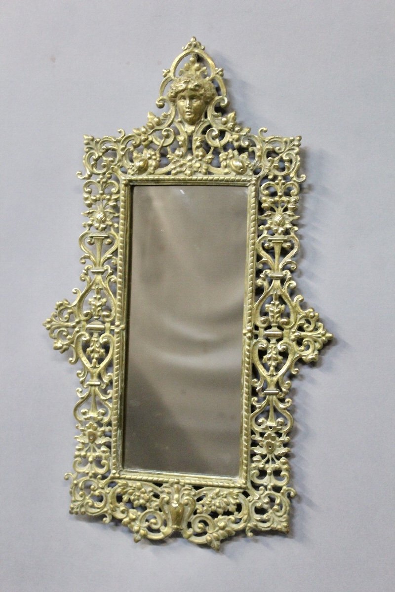 Miroir d'Appoint En Bronze Ciselé