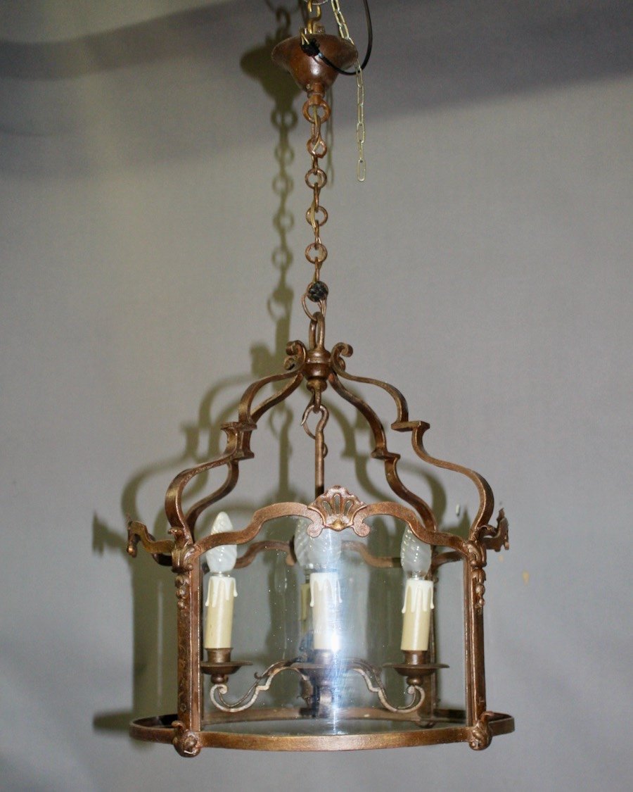 Round Wrought Iron Lantern With 4 Lights-photo-1