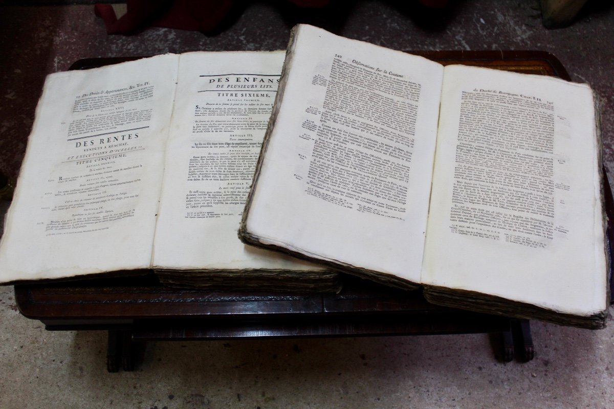 2 Volumes Of Old Books Of Jurisprudence From 1787 By M./bouhier-photo-3