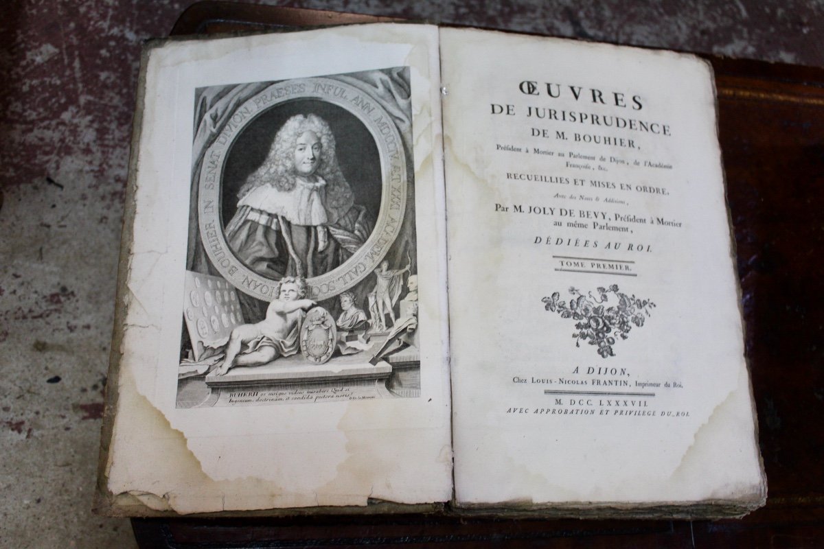 2 Tomes De Livres Anciens De Jurisprudence De 1787 De M./ Bouhier-photo-3