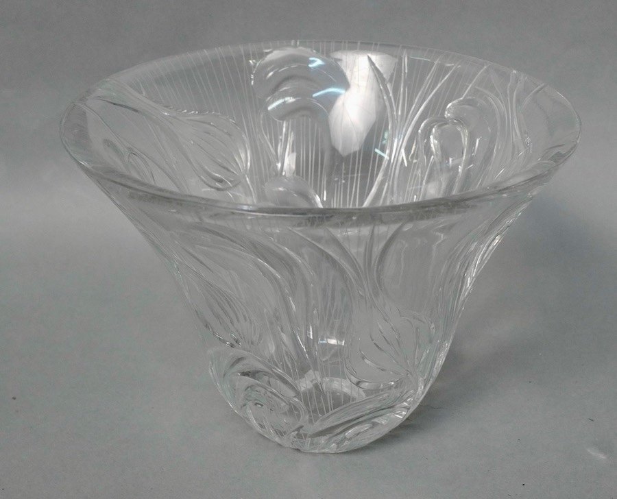 Art Nouveau Vase In Cut Crystal-photo-3