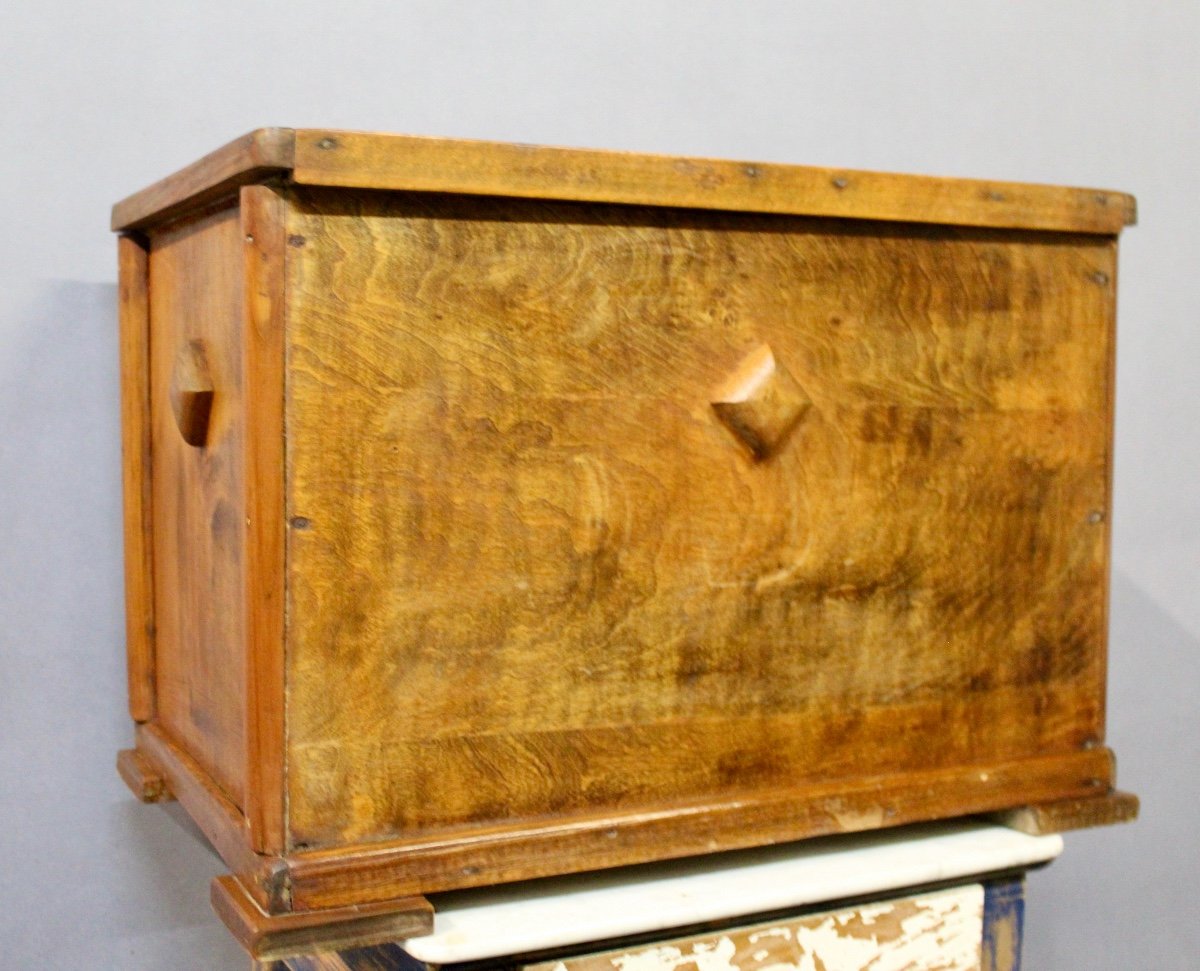 Large Wooden Box Decorated On All Sides -photo-2