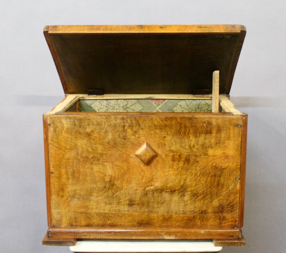 Large Wooden Box Decorated On All Sides -photo-3