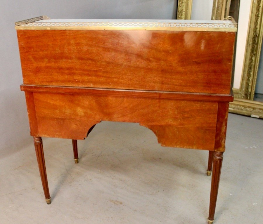 Louis XVI Style Mahogany Cylinder Desk-photo-5