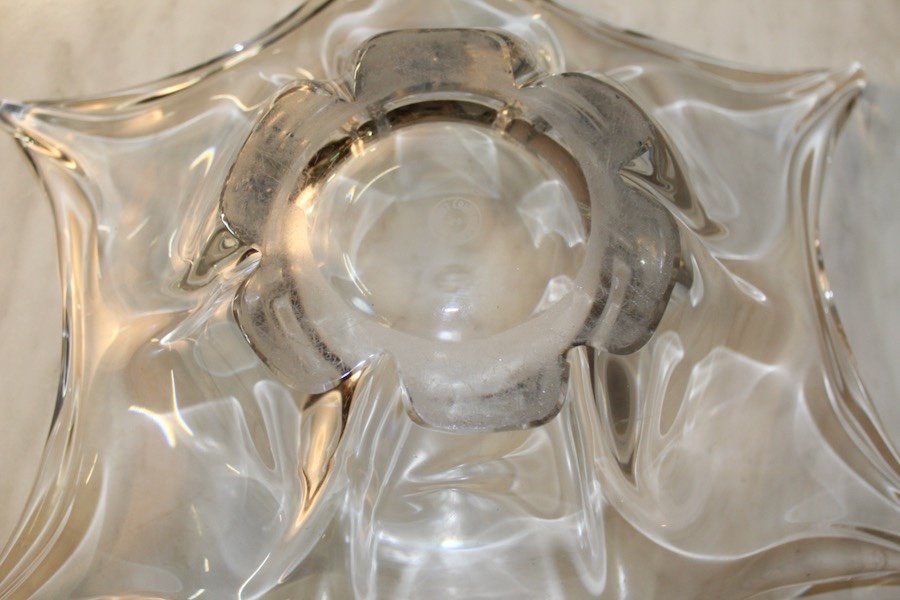 Grande Coupe En Cristal Taillé De Lorraine Diamètre 47 cm-photo-2