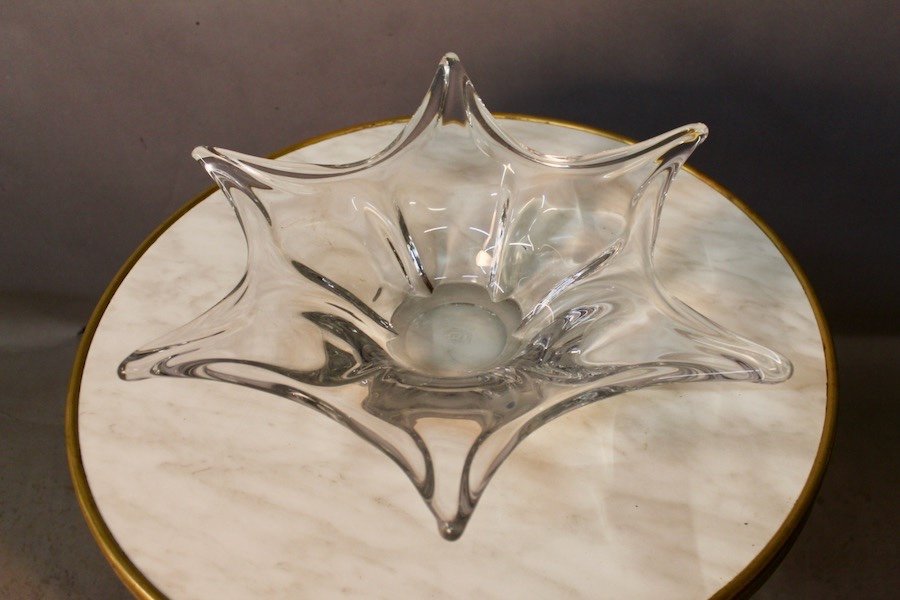 Grande Coupe En Cristal Taillé De Lorraine Diamètre 47 cm