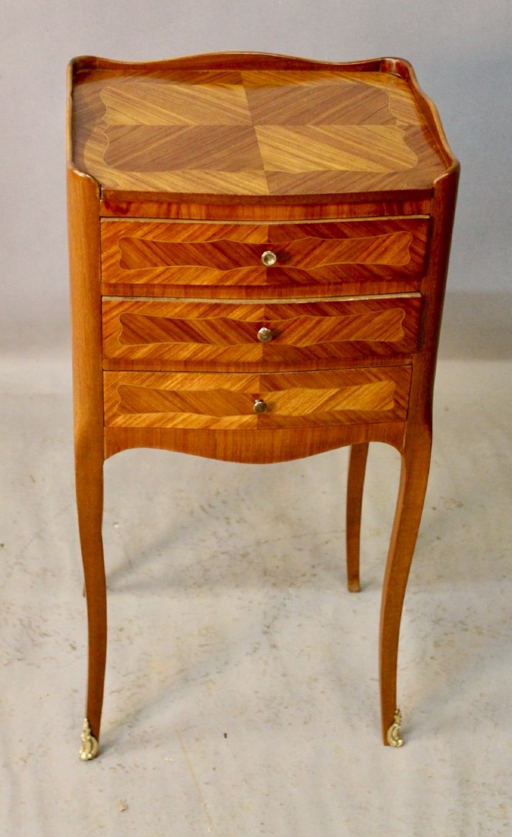 Small Louis XV Style Inlaid Nightstand