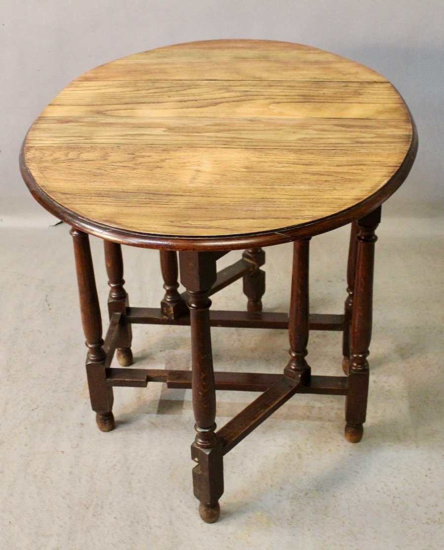 Gate Leg Table Top In Light Oak-photo-2