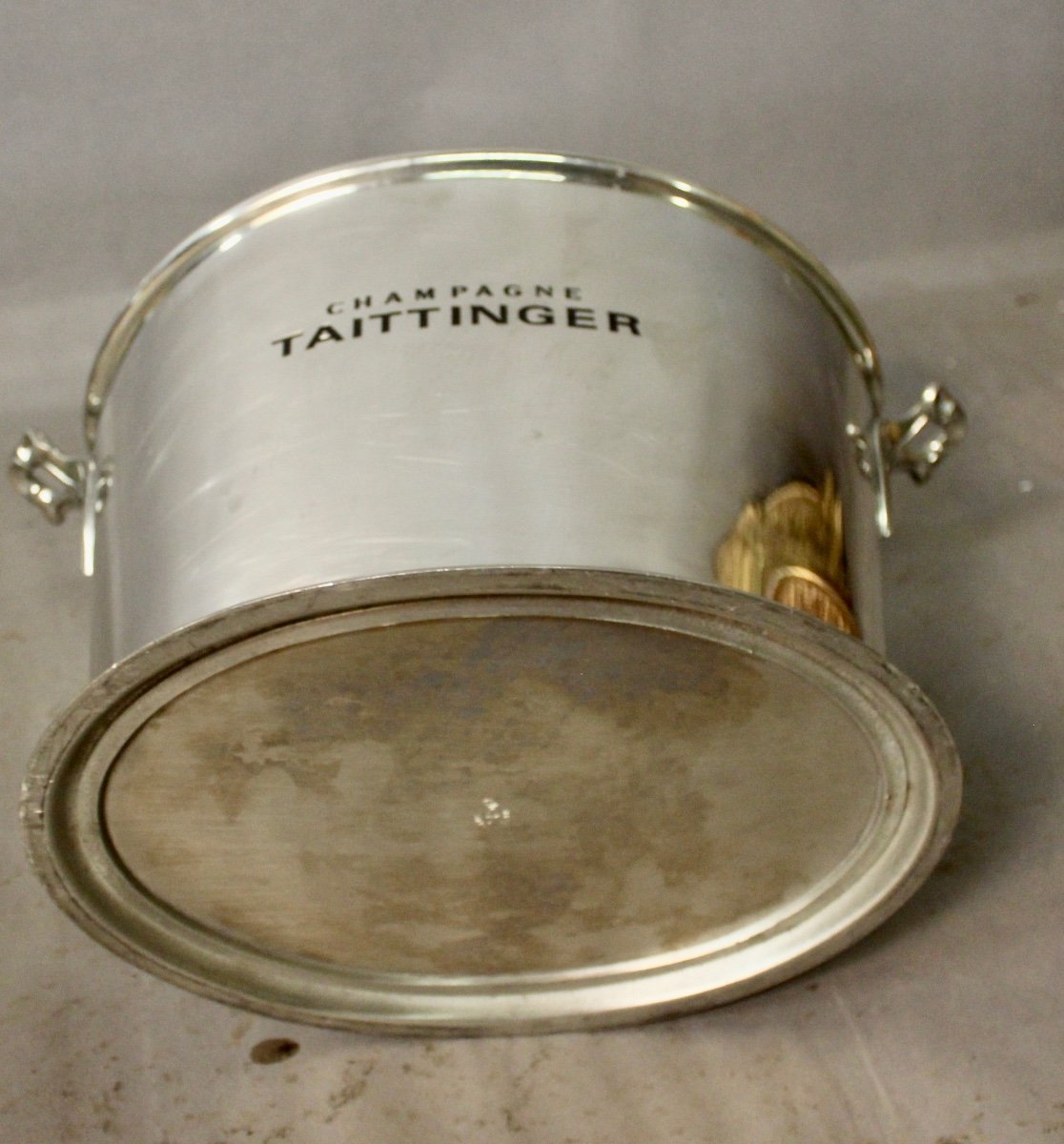 Taittinger Champagne Bucket With Handles.-photo-3