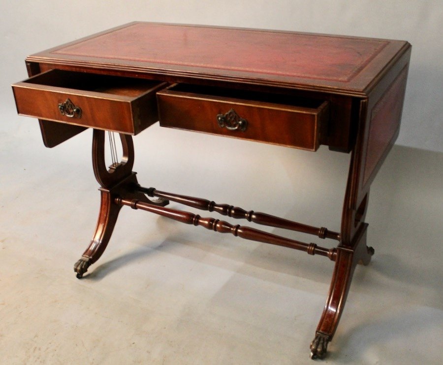 English Style Mahogany Desk With Extensions-photo-2