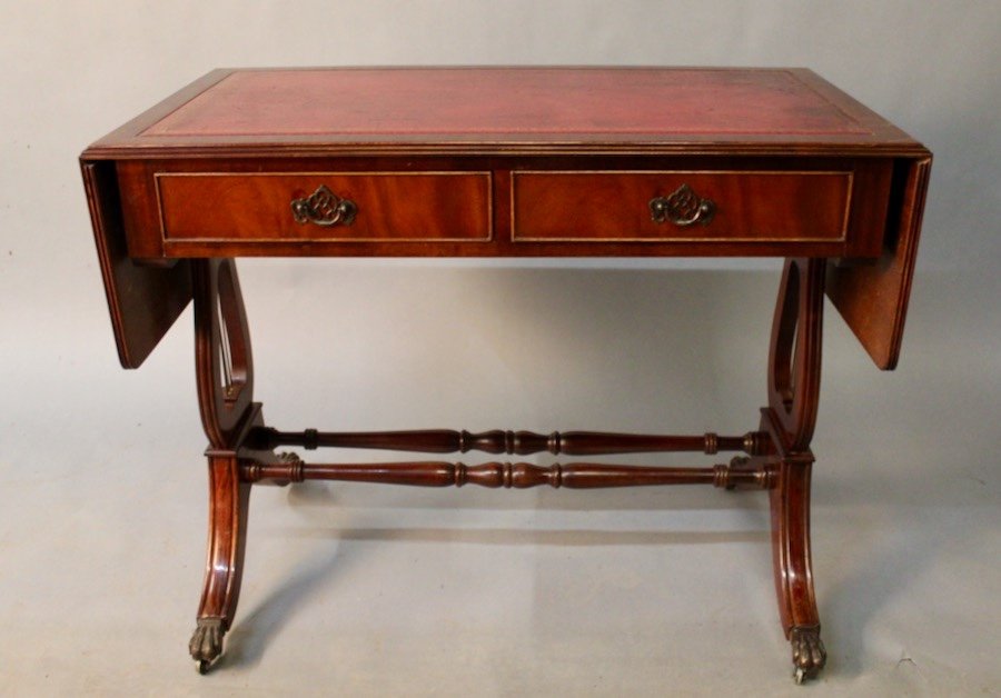 English Style Mahogany Desk With Extensions-photo-3