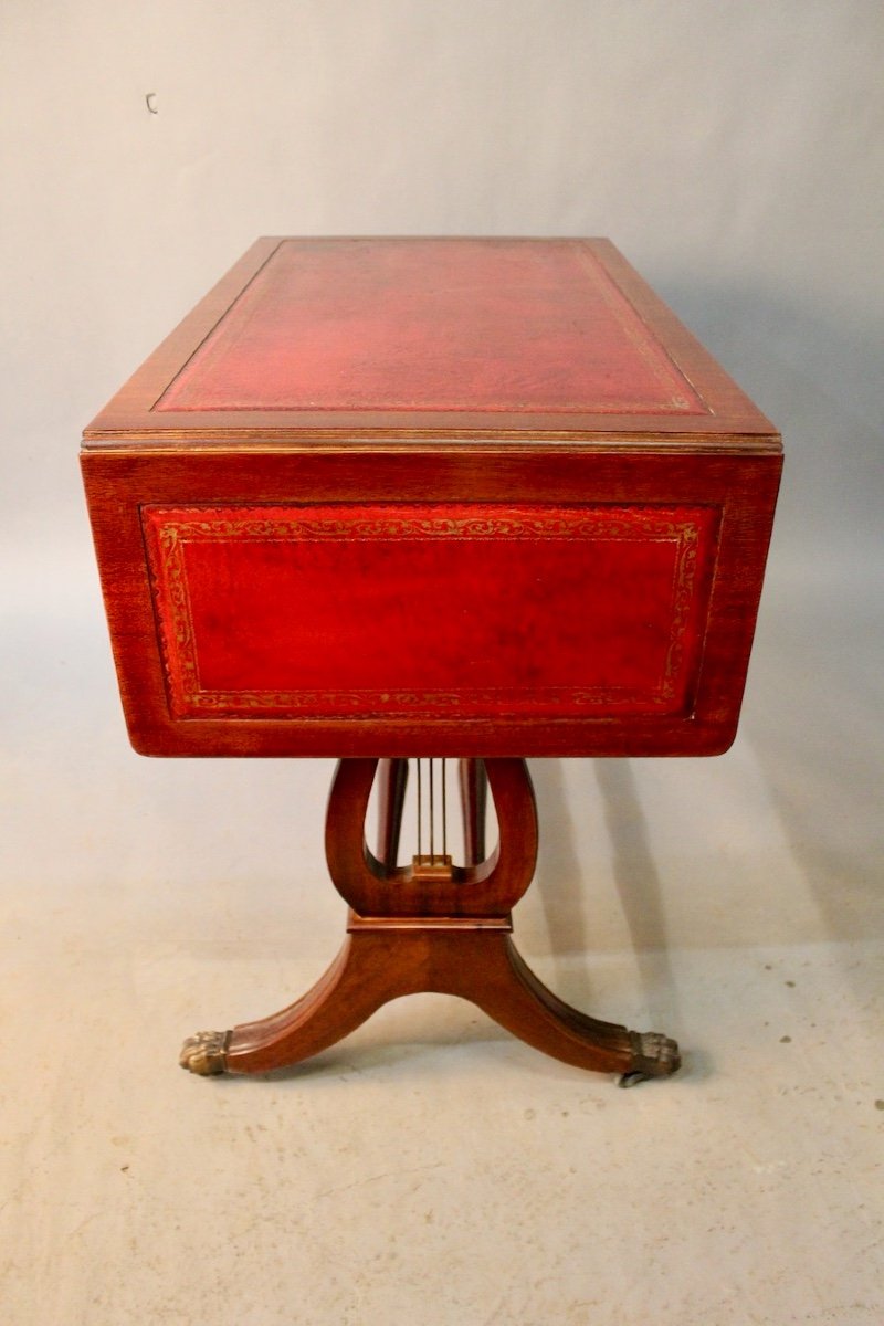 English Style Mahogany Desk With Extensions-photo-2