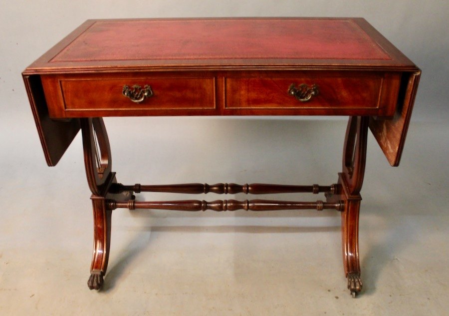 English Style Mahogany Desk With Extensions-photo-3