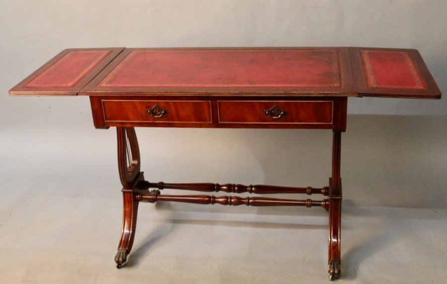 English Style Mahogany Desk With Extensions-photo-4