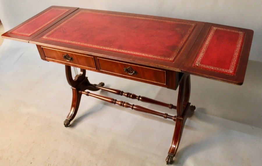 English Style Mahogany Desk With Extensions-photo-5