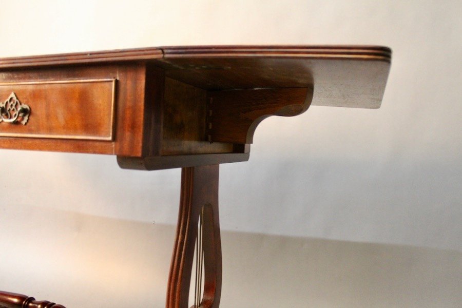 English Style Mahogany Desk With Extensions-photo-6