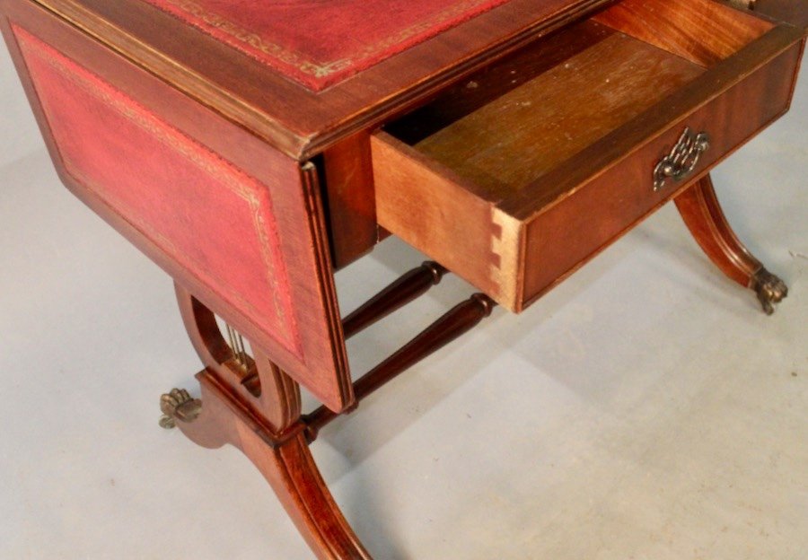 English Style Mahogany Desk With Extensions-photo-7