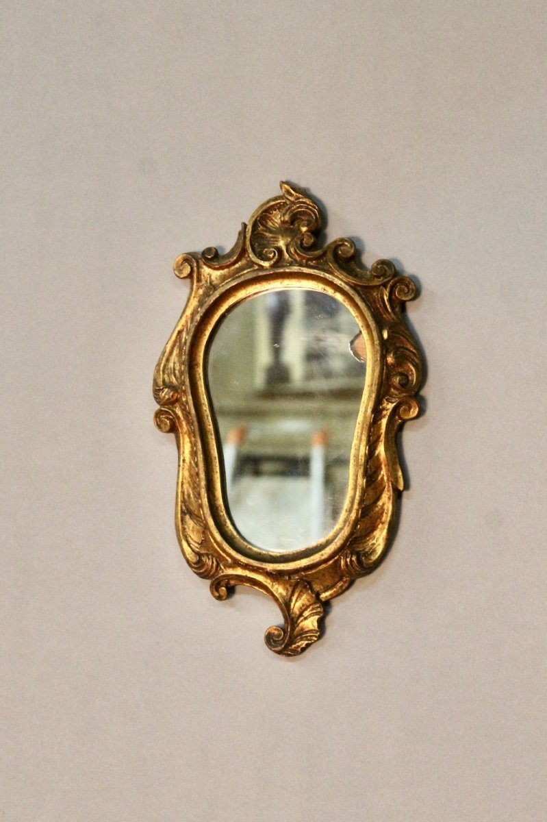 Petit Miroir Baroque Doré-photo-2