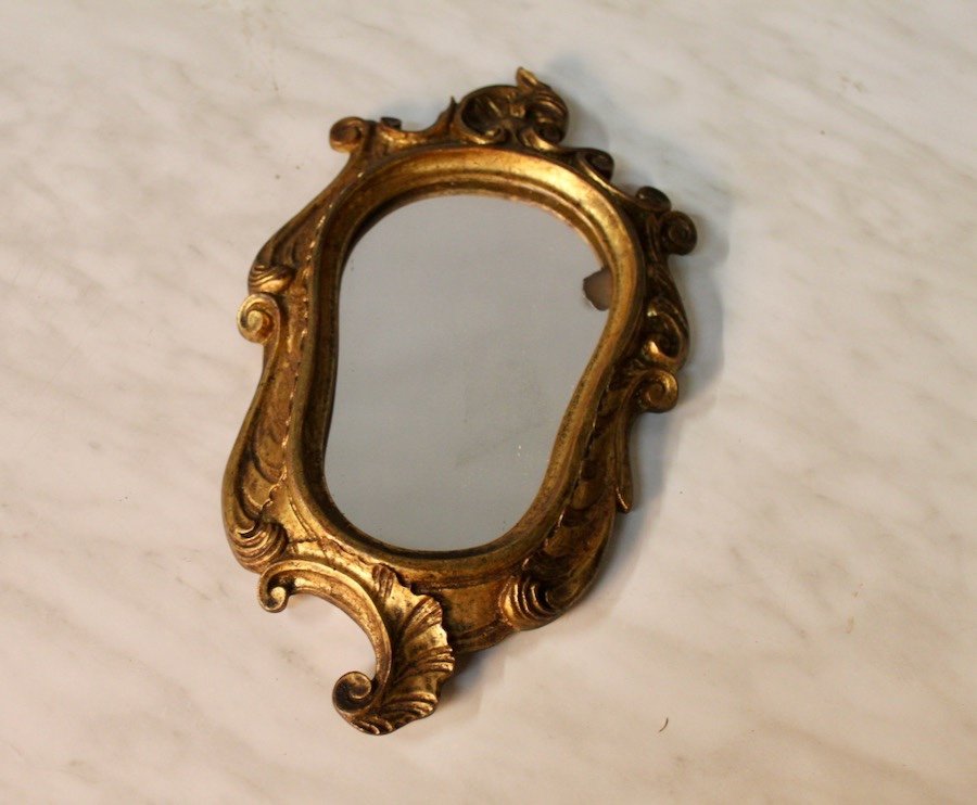 Petit Miroir Baroque Doré-photo-4