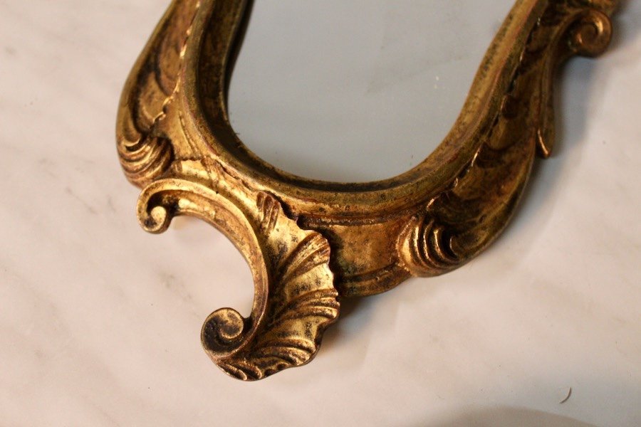 Petit Miroir Baroque Doré-photo-2