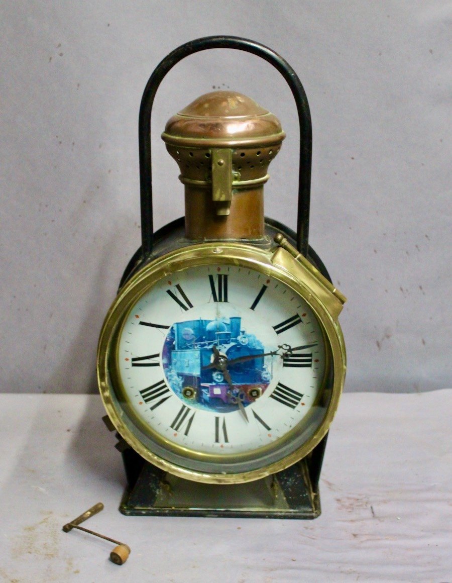 Lanterne De Chef De Gare Montée En Horloge -photo-3