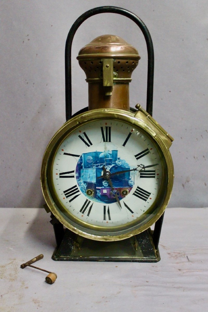 Lanterne De Chef De Gare Montée En Horloge -photo-4