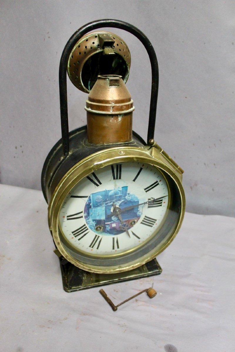 Lanterne De Chef De Gare Montée En Horloge -photo-3