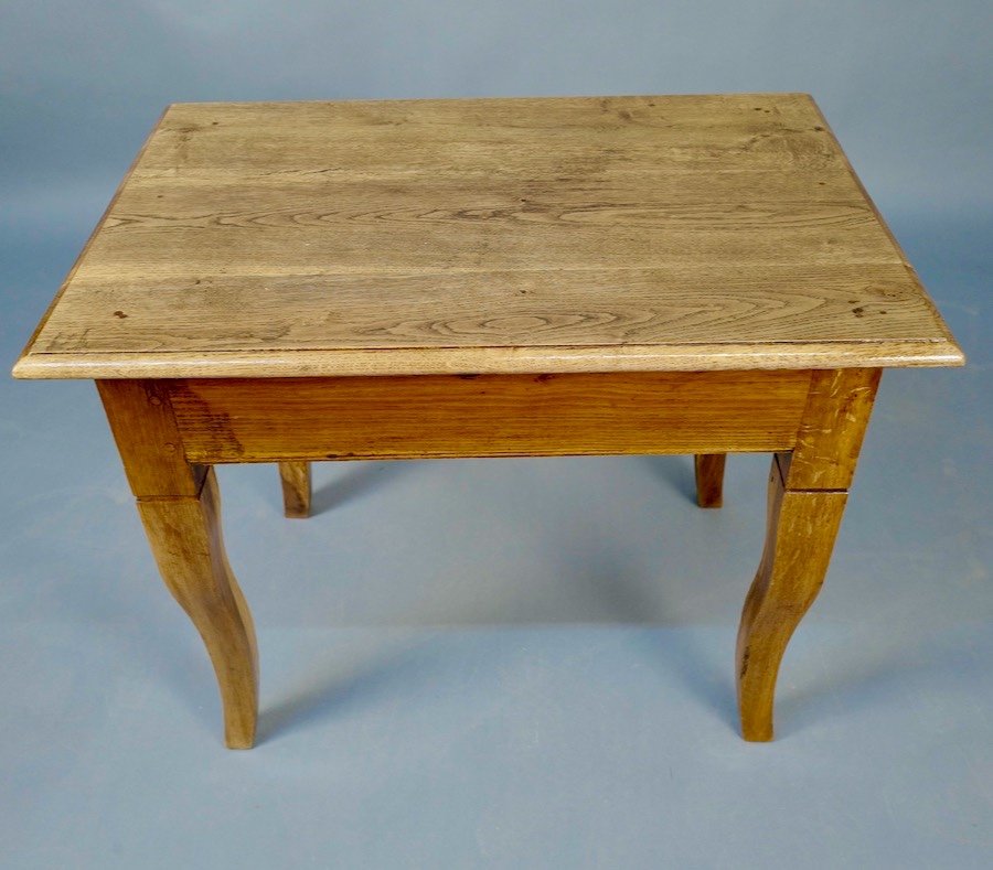 19th Century Oak Table With One Drawer-photo-3