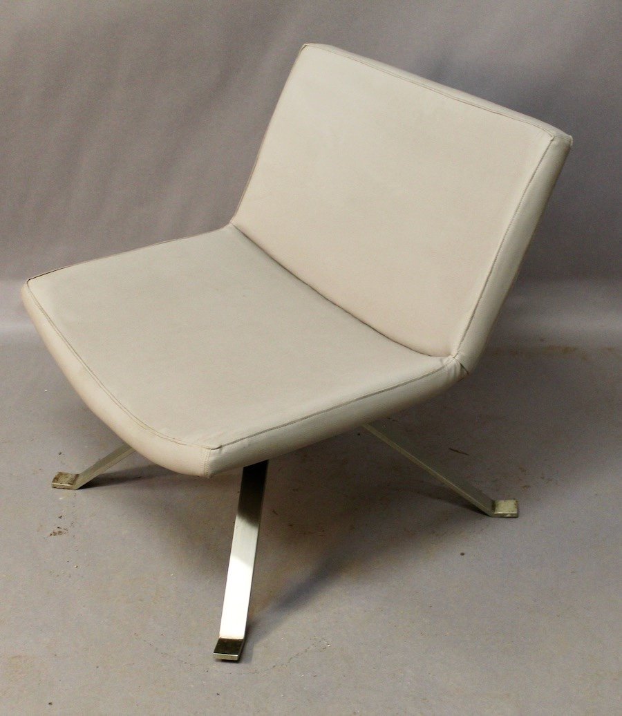 Kesterport Light Grey Skai Top Design Armchair-photo-3