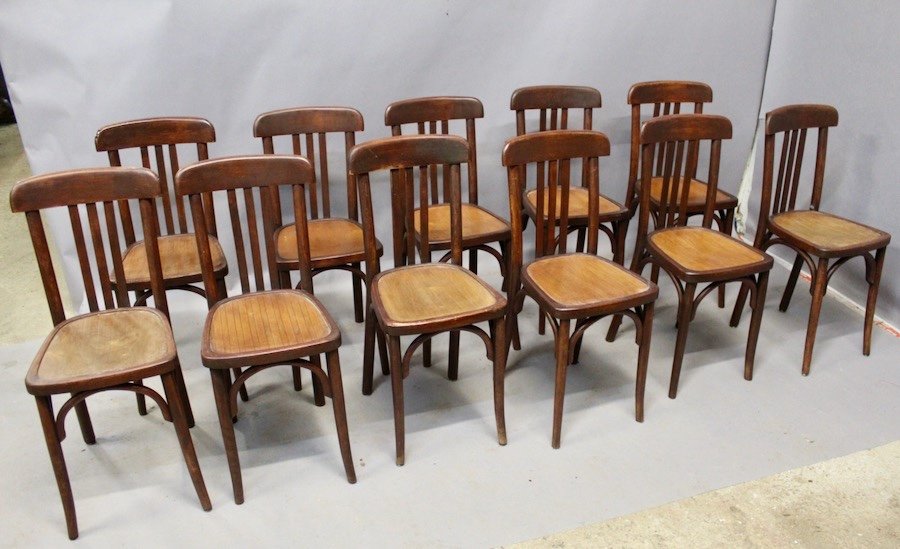 Suite De 11 Chaises De Bistrot De Style Baumann-photo-2