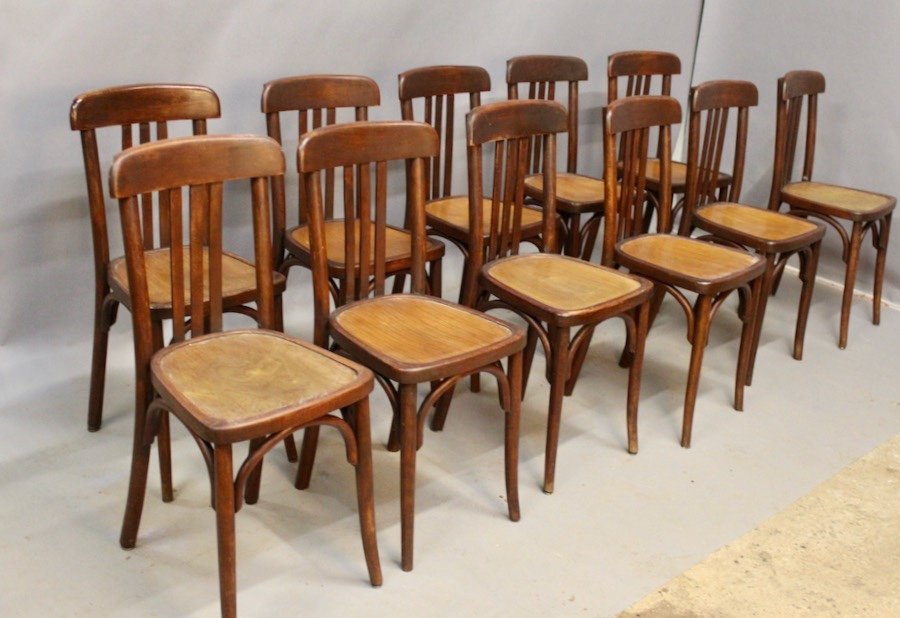 Suite De 11 Chaises De Bistrot De Style Baumann-photo-3